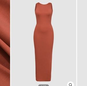 Open back slit dress